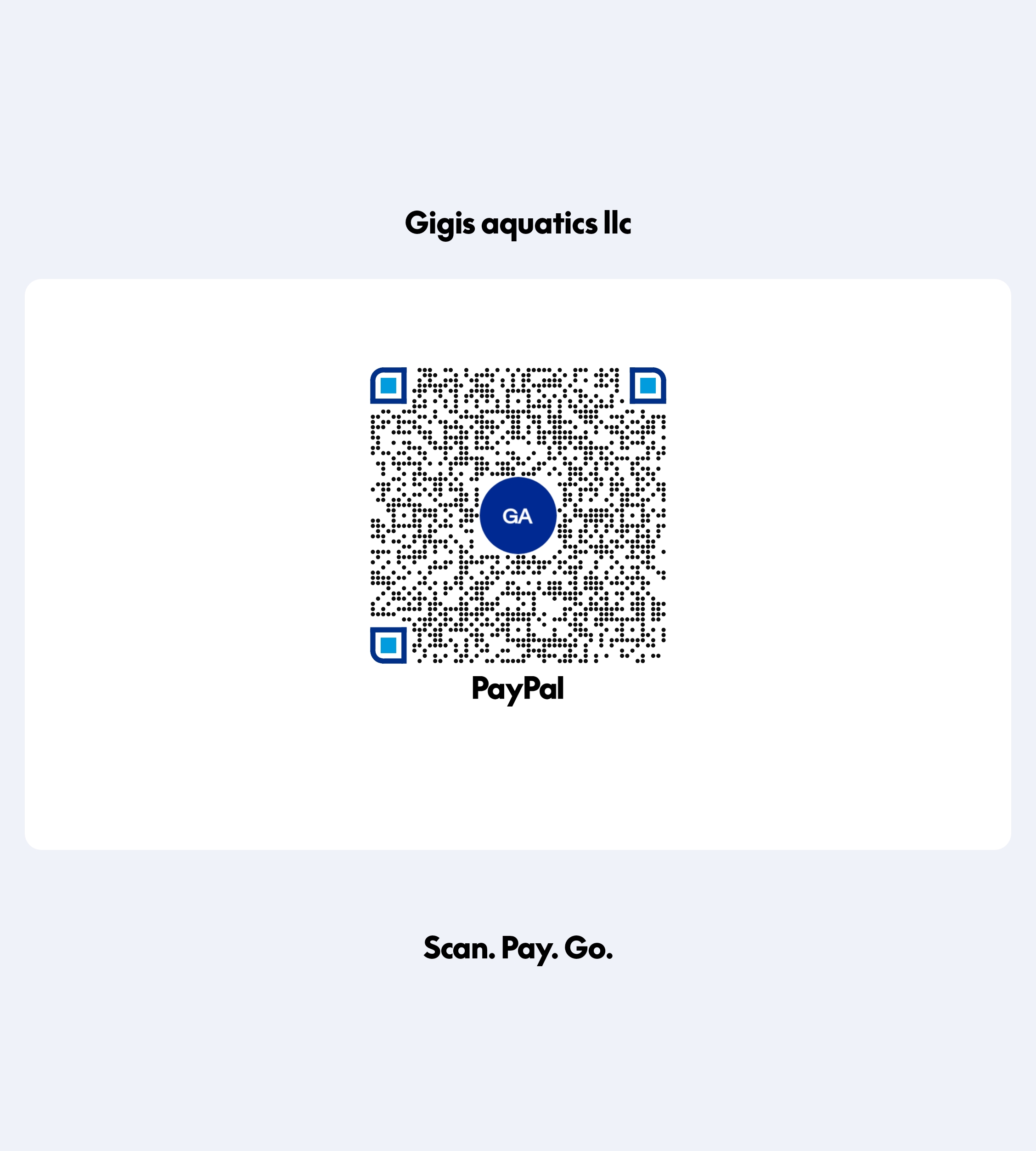 PayPal QR code for Gigi's Aquatics LLC